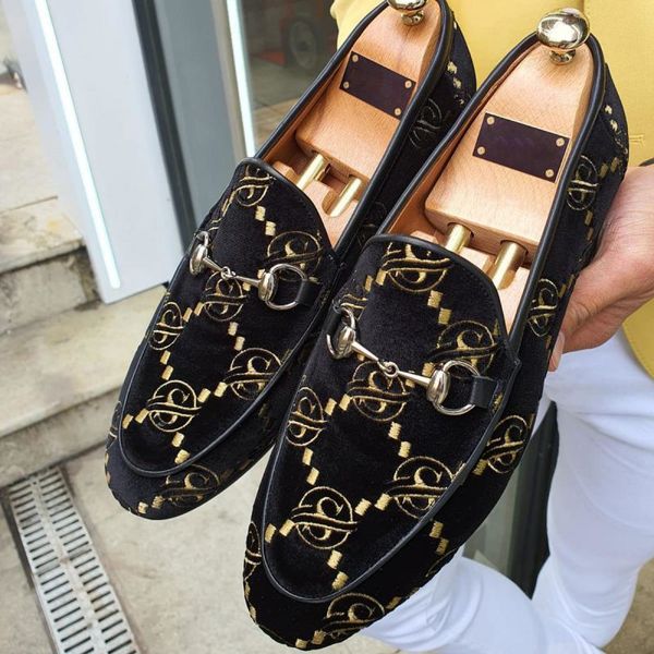 men shoes loafers faux suede classic business casual party wedding comfortable round toe slip on fashion dress yk050-1, Black